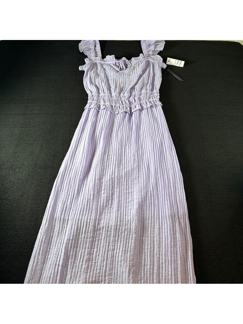 Mary & Mo Dress XL Lilac Purple Maxi Smocked Ruffle Boho Cottagecore NWT